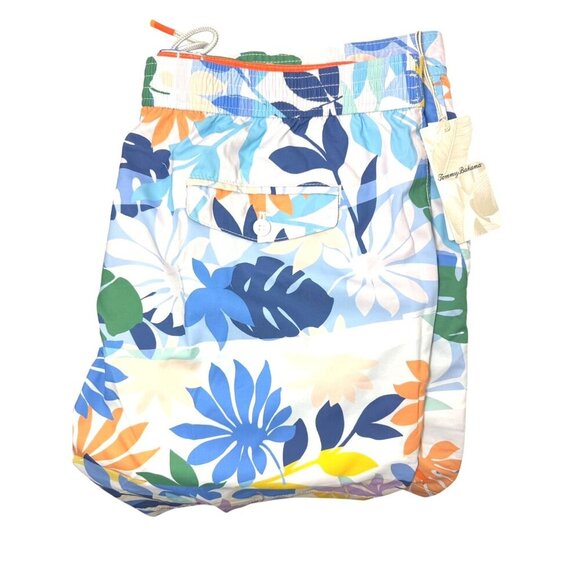 Tommy Bahama Mens Blue Tropical Luau Pockets Board Shorts Swimwear Sz XXL New - Picture 5 of 13